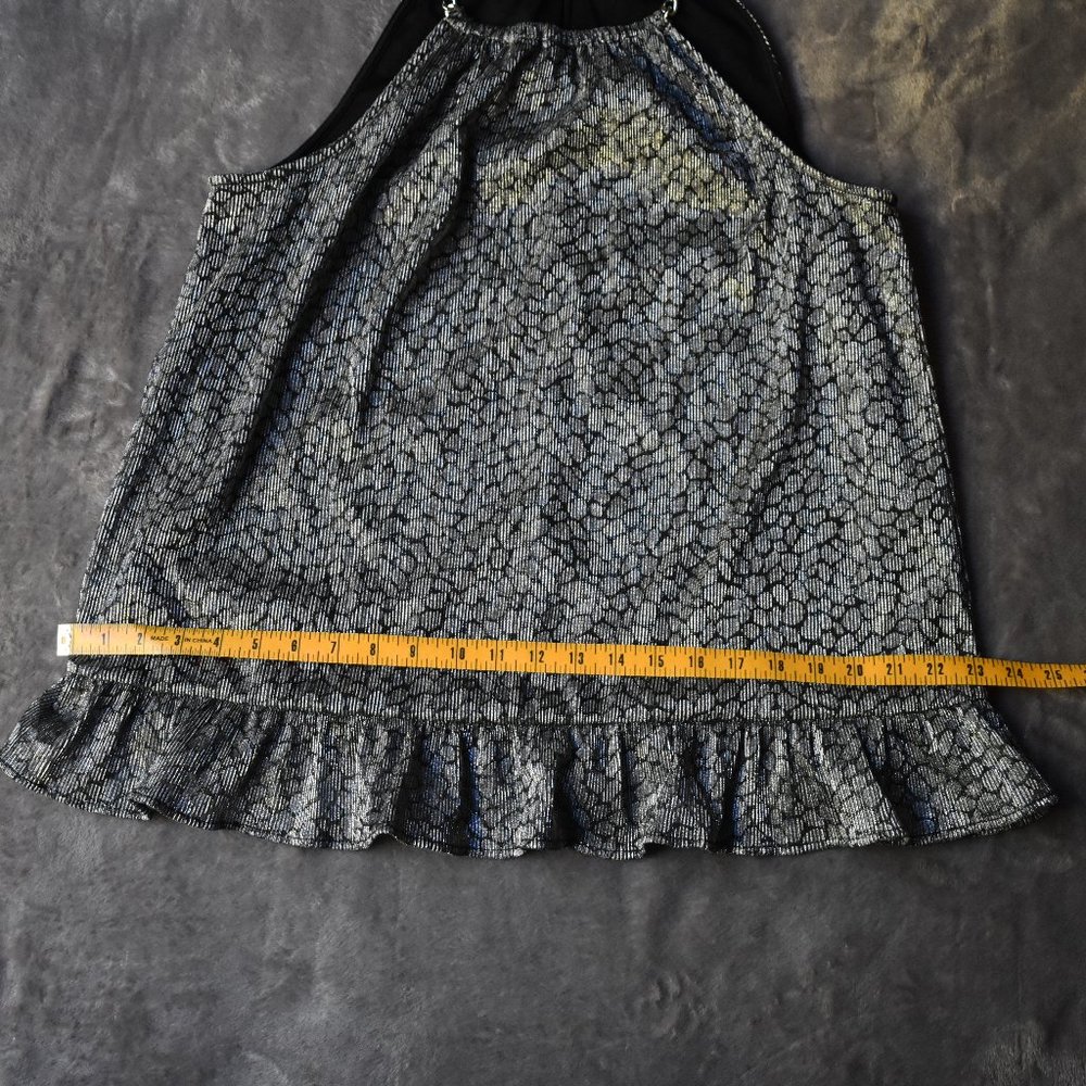 Michael Kors Black and Silver Metallic Halter Top - Picture 11 of 14